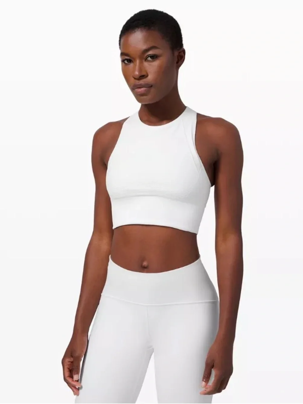 Lululemon | White Ebb to Train Bra *Medium Support, C/D Cup | Size 8